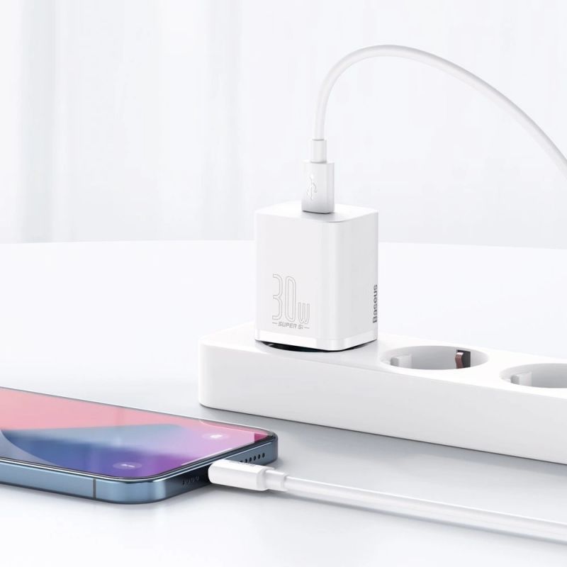 11. Baseus Super Si 1C szybka ładowarka USB Typ C 30W Power Delivery Quick Charge biały (CCSUP-J02)