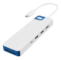 HYPER HD4102BUGL huby i koncentratory USB 3.2 Gen 1 (3.1 Gen 1) Type-C 5000 Mbit/s Niebieski, Biały