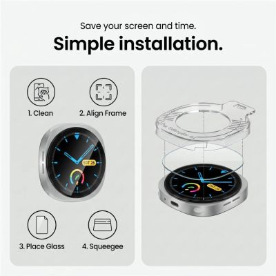 6. Szkło hartowane Tech-Protect Easy Set+ 2-Pack na Samsung Galaxy Watch Ultra 47 mm