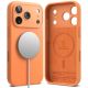 2. Etui Ringke Silicone Magnetic MagSafe na iPhone 17 Pro - pomarańczowe