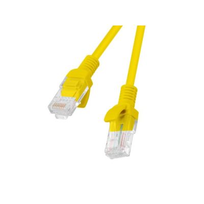 2. Patchcord UTP Lanberg PCU5-10CC-0050-Y (RJ45 - RJ45 ; 0,50m; UTP; kat. 5e; kolor żółty)
