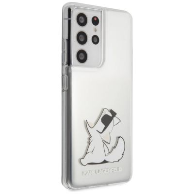 4. Etui Karl Lagerfeld Choupette Fun na Samsung Galaxy S21 Ultra - przezroczyste