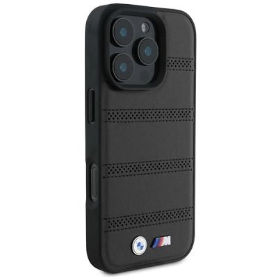 4. Etui BMW M Perforated And Stitched Line MagSafe na iPhone 16 Pro - czarne