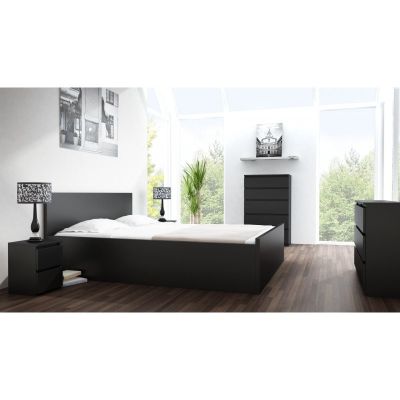 4. M6 MALWA KOMODA 120CM 6 SZUFLAD CZARNY