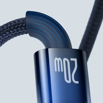 18. Kabel Baseus CATS000003 Lightning - USB-C 20W 480Mb/s 1m - niebieski