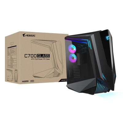 3. Obudowa Gigabyte AORUS C700 GLASS ATX FullTower Black z oknem bez zasilacza