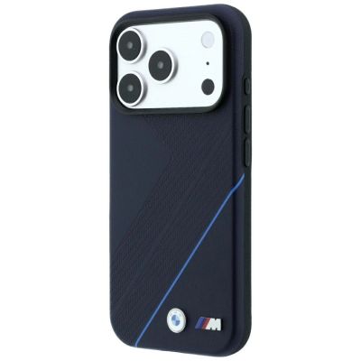 2. Etui BMW M Tire Track Blue Line MagSafe na iPhone 17 Pro Max / 18 Pro Max - granatowe