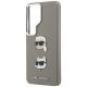 6. Etui Karl Lagerfeld Saffiano Double Heads Metal na Samsung Galaxy S26 Ultra - srebrne