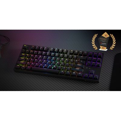 14. GENESIS Thor 404 TKL klawiatura Gaming USB QWERTY Amerykański międzynarodowy Czarny