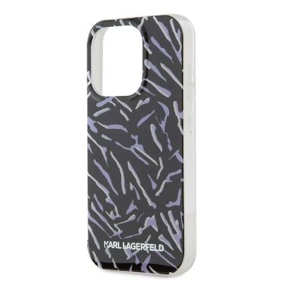 5. Etui Karl Lagerfeld Zebra With Cord na iPhone 15 Pro Max - fioletowe