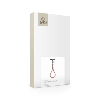 8. Smycz Tech-Protect C11S Rope Wrist Strap do telefonu - różowa