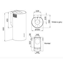 Okap przyścienny tuba MAAN Elba2 W835 czarny