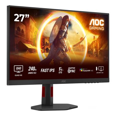 38. Monitor LCD 27" AOC G4 Q27G4ZR 68,6cm 2560x1440px Quad HD LED Czarno-Czerwony