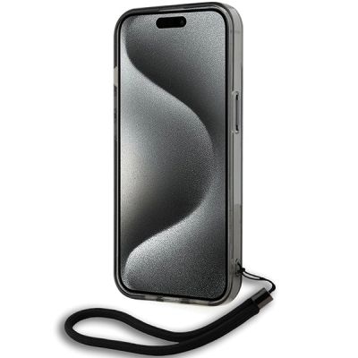 4. Etui Karl Lagerfeld IML Mono KL Pattern & Cord na iPhone 15 / 14 / 13 - czarne