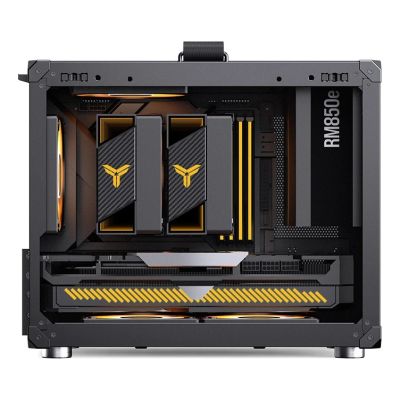 4. Obudowa PC Jonsbo C6 MAX, Mini Obudowa, Micro-ATX, Szkło Hartowane -
