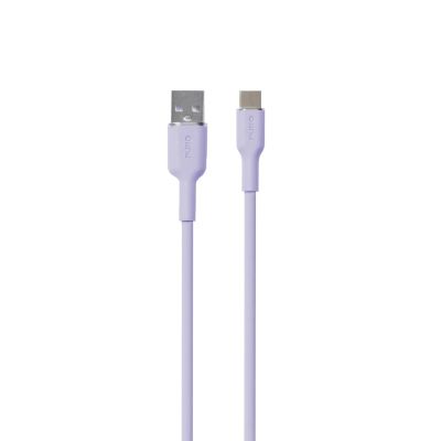 Kabel Puro Soft USB-A - USB-C 1,5m - fioletowy