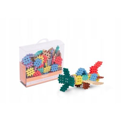 4. Klocki konstrukcyjne Marioinex Mini Waffle, 140 elementów pastelowe