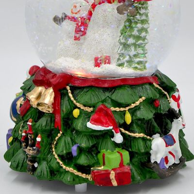 4. KULA ŚNIEŻNA LED Z MUZYKĄ 8 MELODII 16,5X13X12CM BAŁWAN