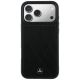 3. Etui Mercedes Leather with Crossed Lines MagSafe na iPhone 17 Pro Max - czarne