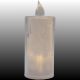 10. ŚWIECA DEKORACYJNA 12,5 CM TRANSPARENT CIEPŁY BIAŁY 1 LED
