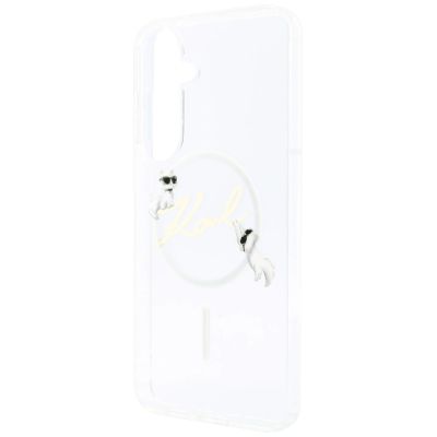 6. Etui Karl Lagerfeld IML Choupettes Karl Script Logo MagSafe na Samsung Galaxy S26 FE - przezroczyste