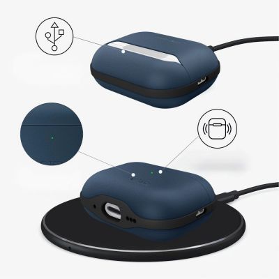 7. Etui Tech-Protect NaturalFit na AirPods Pro 3 - granatowe