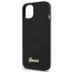 5. Etui Guess Silicone Script Gold Logo MagSafe na iPhone 13 - czarne