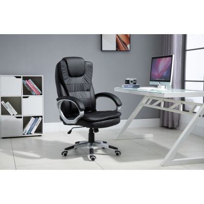 19. Activejet Fotel biurowy z masażem, podgrzewany YK7304 czarny