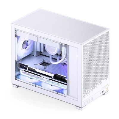 28. Obudowa PC Jonsbo D32 STD Biała Obudowa, Mini Obudowa, mATX, Szkło Hartowane - Białe
