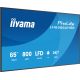 4. iiyama LH6566UHSB-B1AG signage display Płaski panel Digital Signage 165,1 cm (65") LCD Wi-Fi 800 cd/m2 4K Ultra HD Czarny Procesor wbudowany Android 24/7