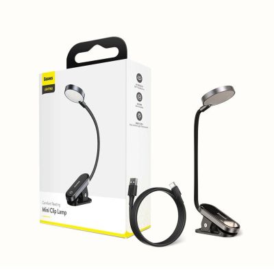 24. Baseus mini lampka lampa LED z klipsem szary (DGRAD-0G)