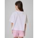 2. T-shirt bawełniany dziewczęcy 4F 4FJRSS26TTSHF3983-11S