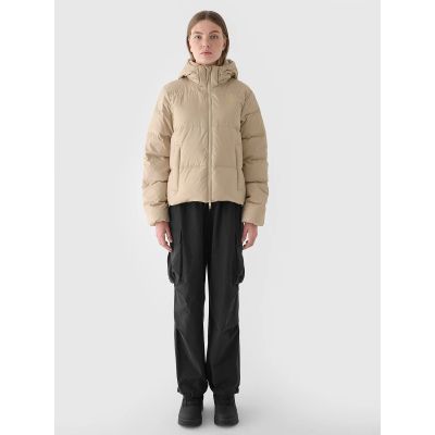 9. Kurtka zimowa puchowa z naturalnym wypełnieniem damska 4F 4FWAW24TDJAF481-83S