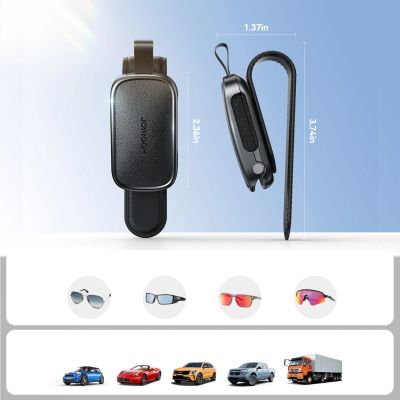 7. Uchwyt na okulary Joyroom JR-ZS511 na osłonę przeciwsłoneczną klips magnetyczny - czarny