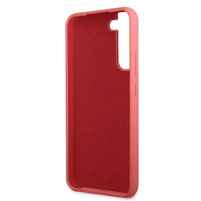 7. Etui Guess Silicone Script Metal Logo na Samsung Galaxy S22+ - fuksjowy