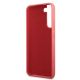 7. Etui Guess Silicone Script Metal Logo na Samsung Galaxy S22+ - fuksjowy