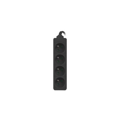 Przedłużacz Lanberg PS0-04E-0100-IEC-BK (1m; kolor czarny)