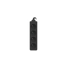Przedłużacz Lanberg PS0-04E-0100-IEC-BK (1m; kolor czarny)