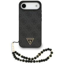 Etui Guess 4G Strap Triangle Logo MagSafe na iPhone 17 Air - czarne