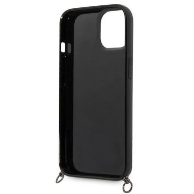 6. Etui Karl Lagerfeld Color Stripes Strap na iPhone 14 - różowe