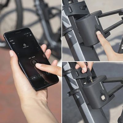 4. Zapięcie rowerowe Rockbros 32210826001 na odcisk palca - czarne