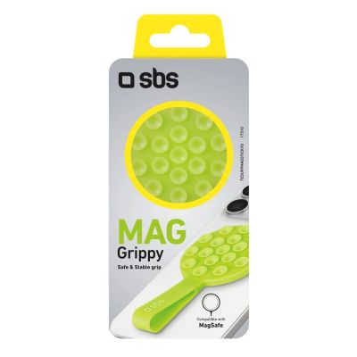 2. Uchwyt SBS MAG Grippy kompatybilny z MagSafe z przyssawką i uszkiem - zielony