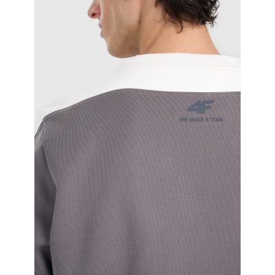 6. Bluza dresowa nierozpinana bez kaptura męska 4F 4FRAW25TSWSM2457-23S