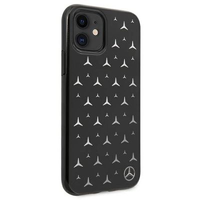 5. Etui Mercedes Silver Stars Pattern na iPhone 11 / Xr - czarne