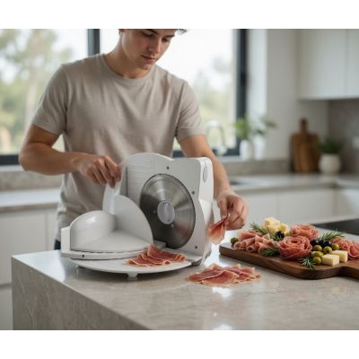 9. Krajalnica elektryczna Esperanza Prosciutto EKM017W (150W; kolor biały)