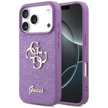 Etui Guess Fixed Glitter Big 4G na iPhone 17 Pro - fioletowe