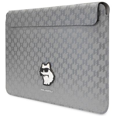 2. Pokrowiec Karl Lagerfeld Saffiano Monogram Choupette na laptopa 14" - srebrny