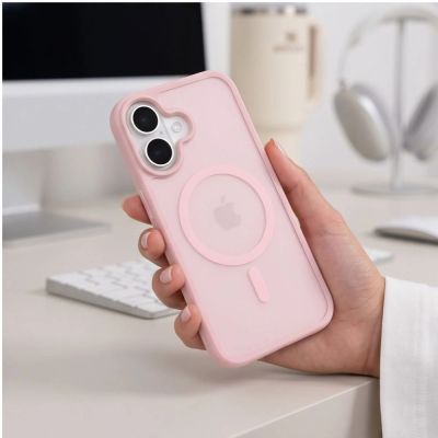 8. Etui Tech-Protect BasicMag MagSafe na iPhone 17 - różowe matowe