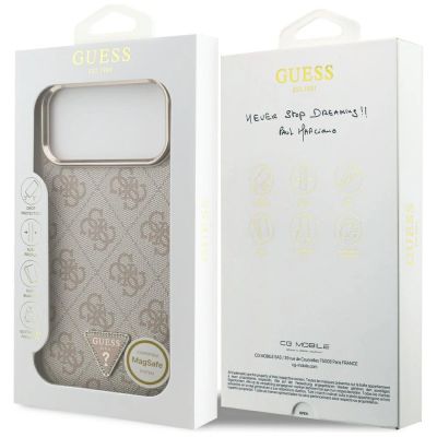 8. Etui Guess 4G Triangle Logo MagSafe na iPhone 17 Pro Max / 18 Pro Max - różowo-złote