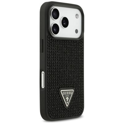 4. Etui Guess Rhinestone Triangle Logo na iPhone 17 Pro - czarne